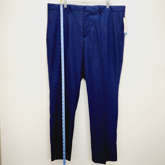 Perry Ellis Mens Portfolio Navy Slim Fit Dress Pants Size 38x30 New - Picture 4 of 14